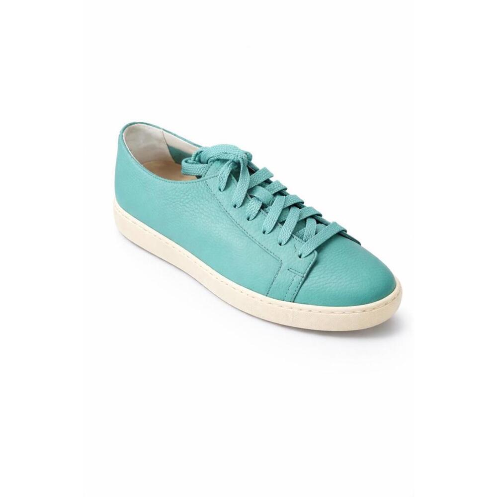 Santoni Teal Pebbled NWB Leather Low-Top Sneakers Women’s US 6 Luxury Designer
